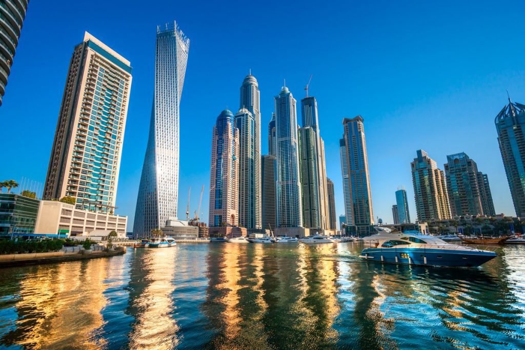 Dubai skyline with new plans for IFC Regulations For Dubai Construction Projects in 2024.
